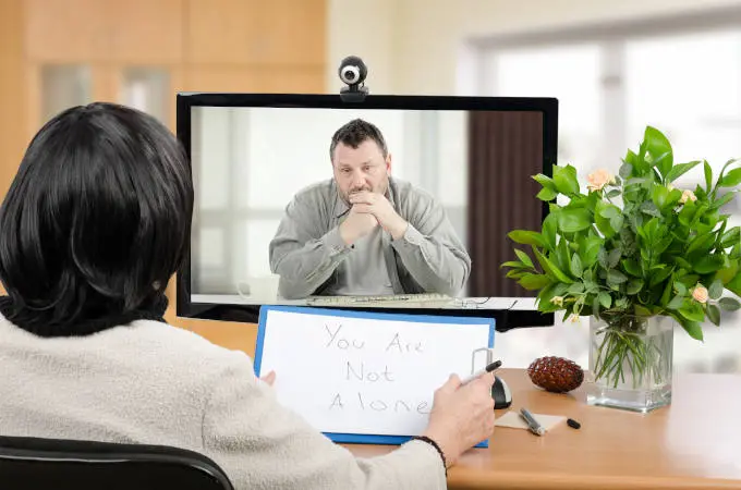 Online therapy session